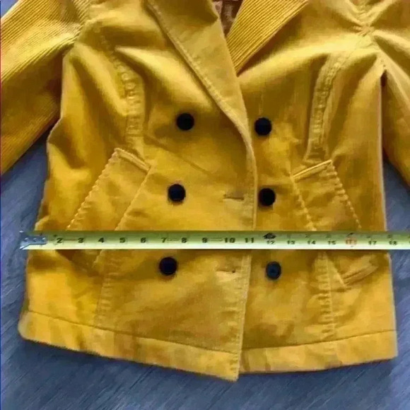 LIZ CLAIBORNE YELLOW CORDUROY SPRING JACKET SIZE  S - Picture 15 of 16